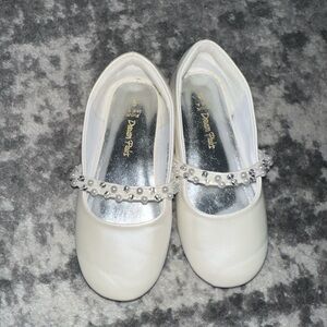 Ivory Dream Pairs Cream Kids Dress Shoes with Pearl Accents